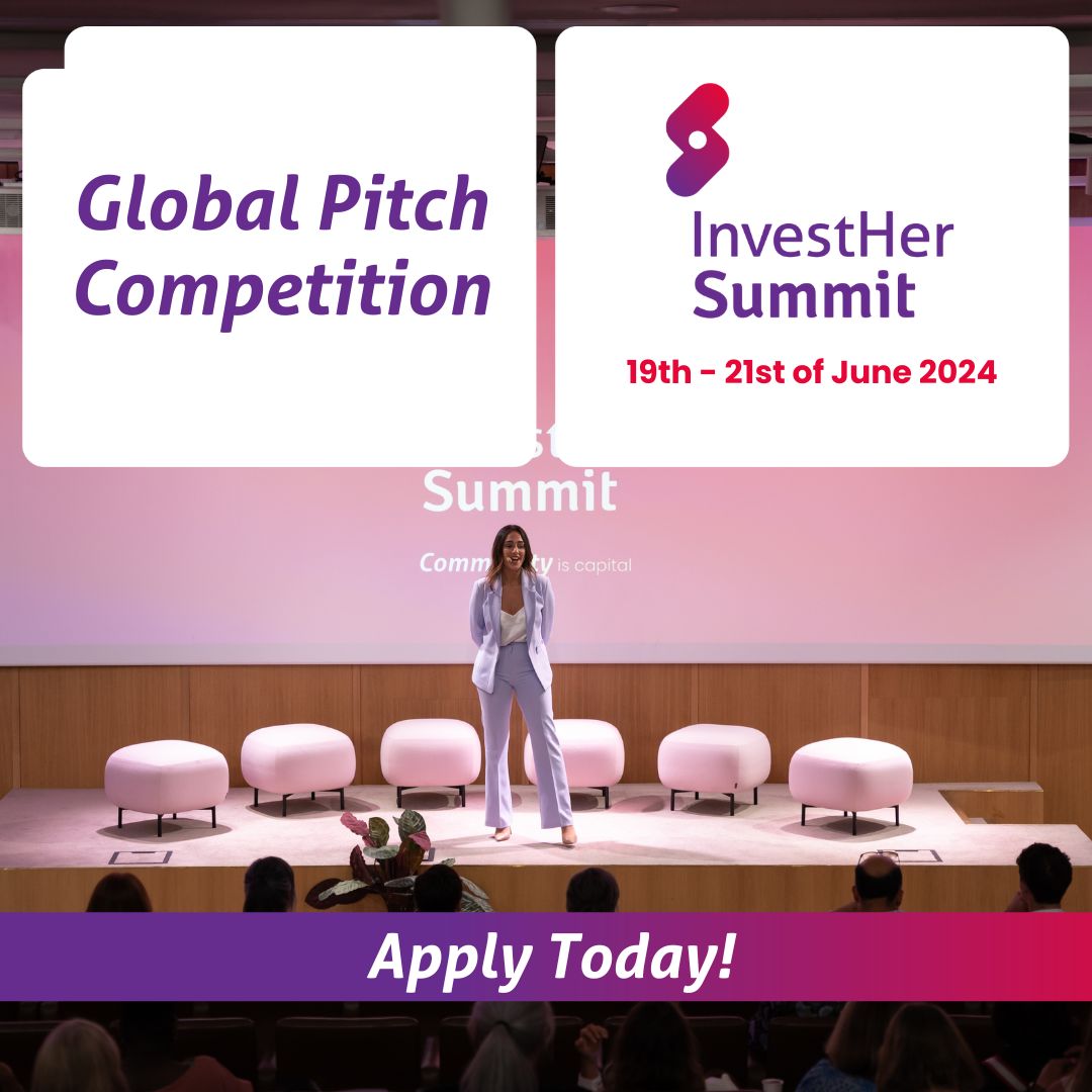📣 Female Founders, make your mark at the @InvestHerSummit Global Pitch Competition 2024! ✨ Apply now to unlock incredible opportunities for funding and growth 🌱 Time is ticking—apply by May 10th! → buff.ly/3VQMdzx #GlobalPitchCompetition #CommunityIsCapital