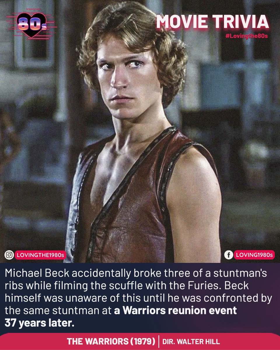 Movie Trivia: The Warriors (1979) 🎥

#TheWarriors #MovieTrivia #Lovingthe80s #WalterHill #MichaelBeck #JamesRemar #DorseyWright