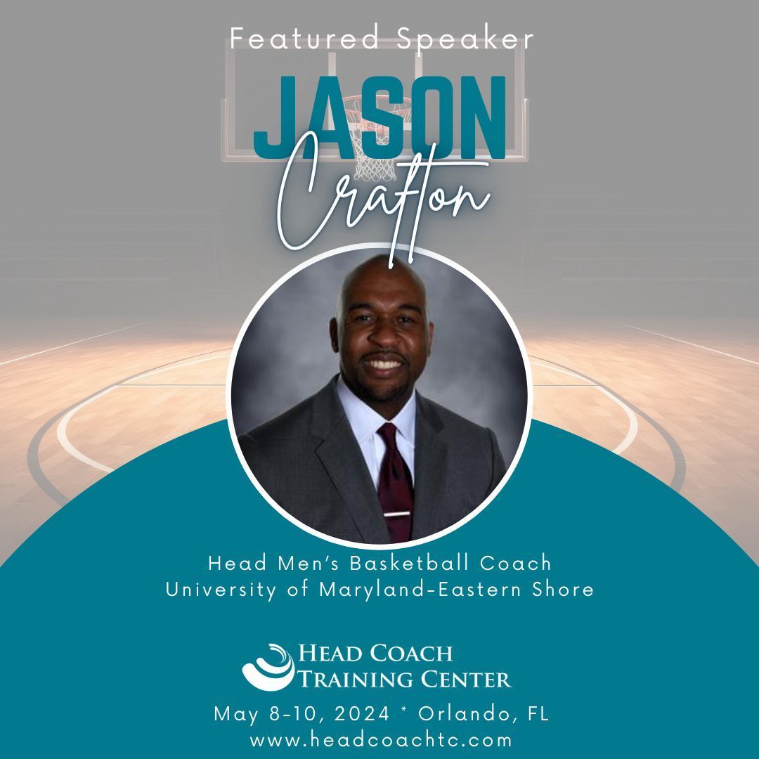 Don’t miss out on learning from University of Maryland Eastern-Shore Head Coach @JCRAFT4 at #HCTC24 & #ACTC24! 

Off-the-court career development for 🏀 coaches in ☀️!

To Register: buff.ly/3u74PQh