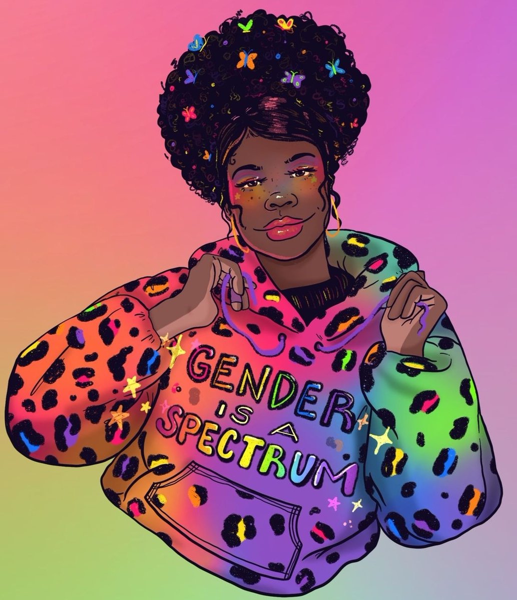 Gender is a spectrum. Art via @liberaljanee #