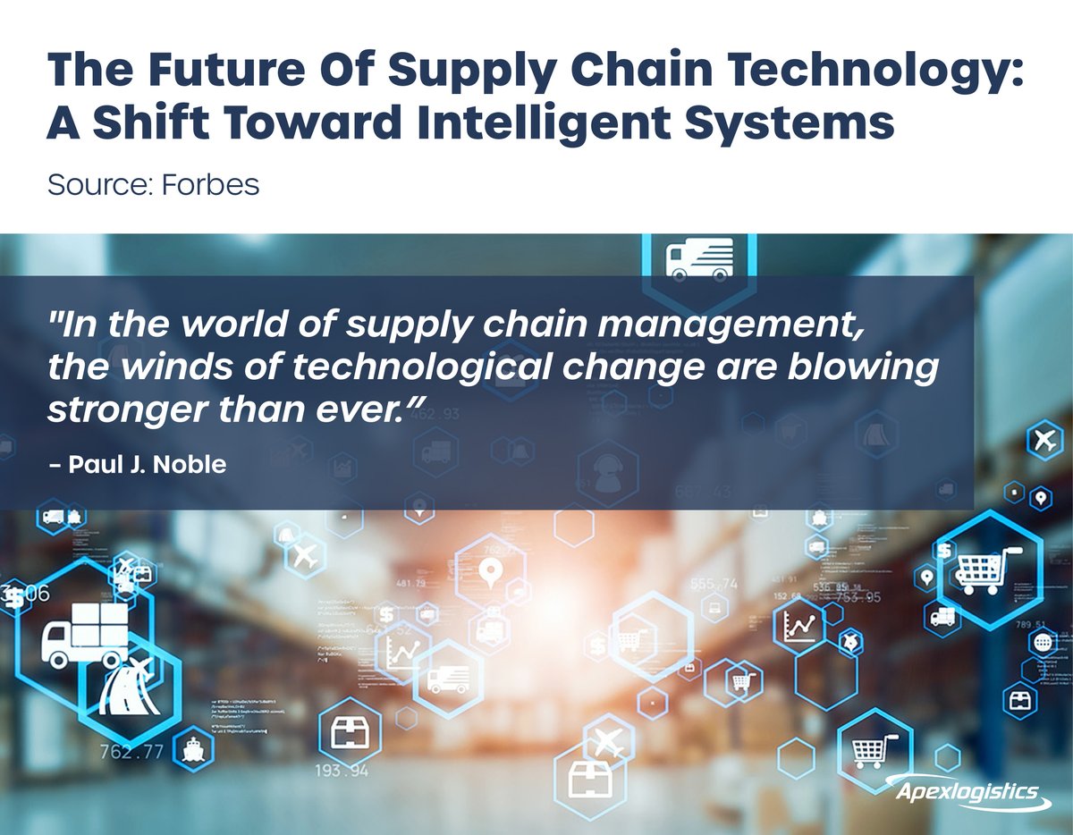 #TechTuesday: 🌟 Explore Forbes' article on the future of #SupplyChain tech. Discover the shift to intelligent systems &amp; its global impact. Don't miss the insights shaping logistics! 

Read more:
forbes.com/sites/paulnobl…