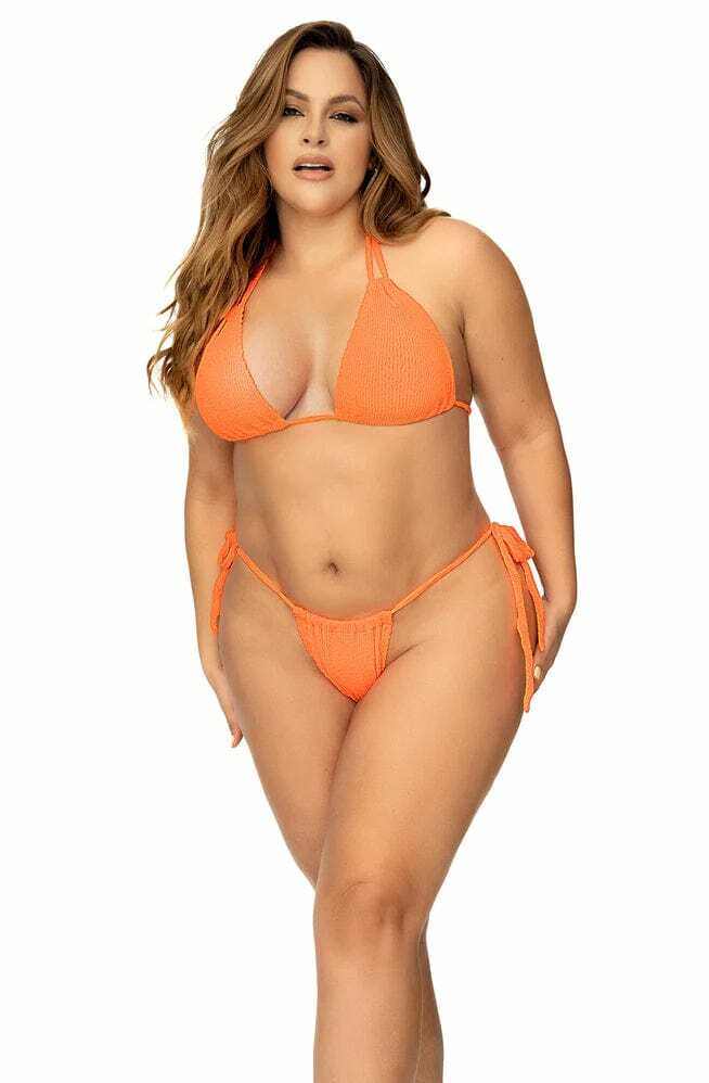 sohotswimwear's tweet image. 💥 Plus Size Orange Textured Rib Fabric Multi-Way Top &amp;amp; Tie Side Cheeky Bikini Swimsuit 💥
Shop Now: ➤ bit.ly/4d4GJXZ
#swimwear #modelscout