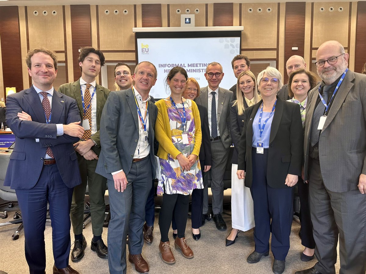 PedroFacon's tweet photo. End of the first half-day of the Informal EPSCO on the topic of the health workforce challenges, presided by Minister Vandenbroucke. Great discussions and a will to move forward together. @EU2024BE @EU_Health @WHO_Europe @OECD_Social @RIZIV_INAMI @be_gezondheid @ZorgVlaanderen https://t.co/RKjXiiqNwH