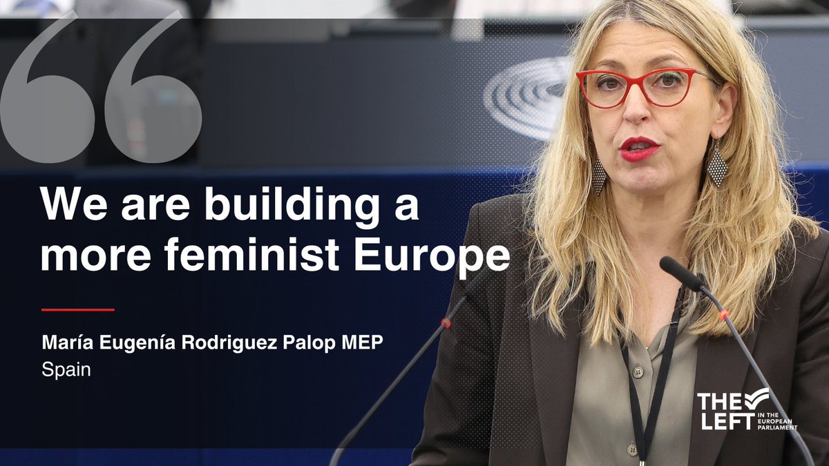 'This directive will help to achieve equality' says Left MEP @MEugeniaRPalop 'We are doing something to protect the health of all European women. We can be proud of that.' ¡Viva el feminismo!