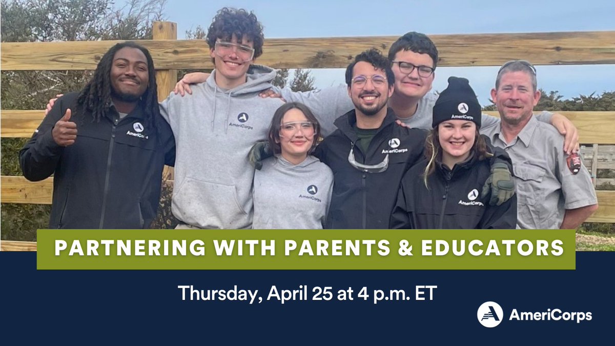 Calling all parents, educators, mentors, and coaches of young adults, ages 16-26! Discover the perks of #service with @AmeriCorps NCCC in Thursday's webinar. Topics include service options, career pathways, benefits, and more. ⬇️ bit.ly/AmeriCorpsNCCC…