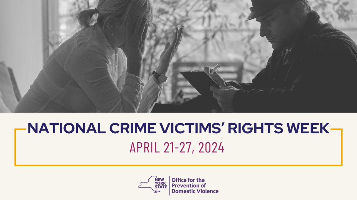 It's #CrimeVicitmsRights week! OPDV & NYS are dedicated to supporting victims of #GBV & all crimes. Thank you @GovKathyHochul for making #Victims & #Survivors a top priority in the FY25 Budget & securing $5M in Flexible Funding to support survivors of #DV.