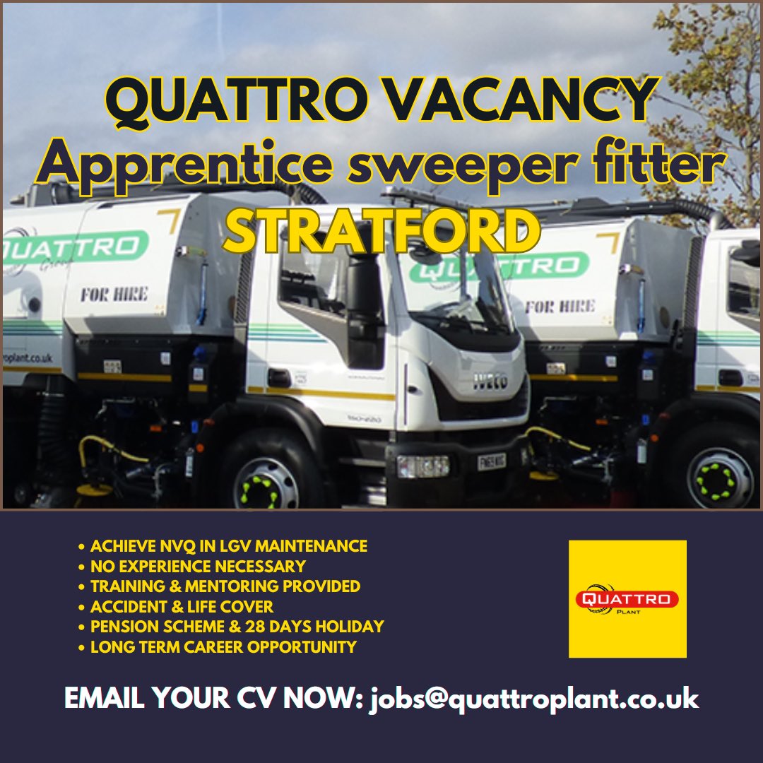 We’re hiring! Fantastic opportunity for a school leaver to make their way as a fitter at Quattro. Stratford based (London). No experience necessary! #Quattro #jobs #jobsearch #opportunity