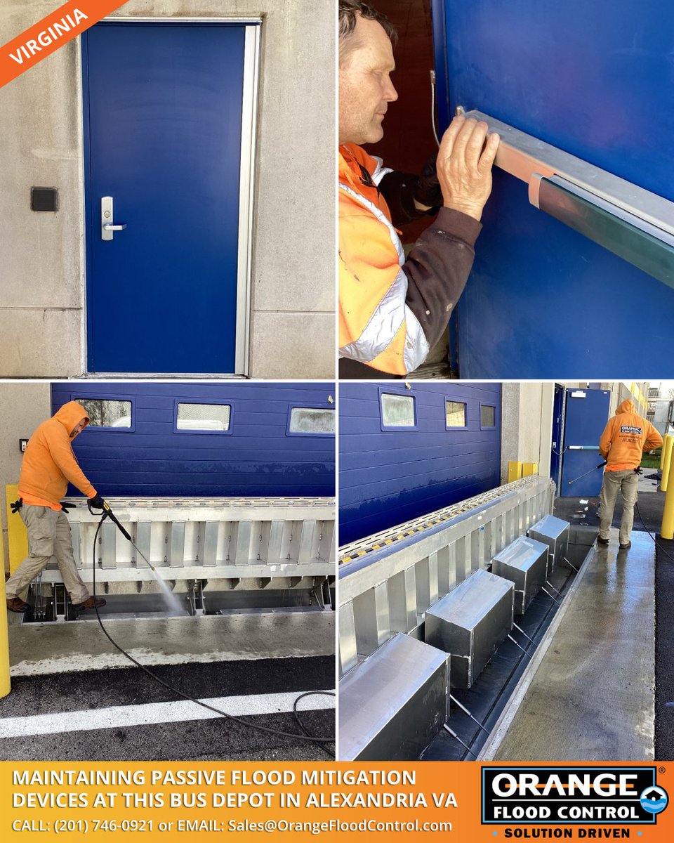 MAINTAINING A PASSIVE FLOOD MITIGATION SYSTEM! The OFC Team maintained five bottom hinge gates from @PS Industries Inc. and seven passive flood doors at this bus depot in Alexandria VA: zurl.co/ChEm  

#FloodMitigation #PSIndustries #AlexandriaVA