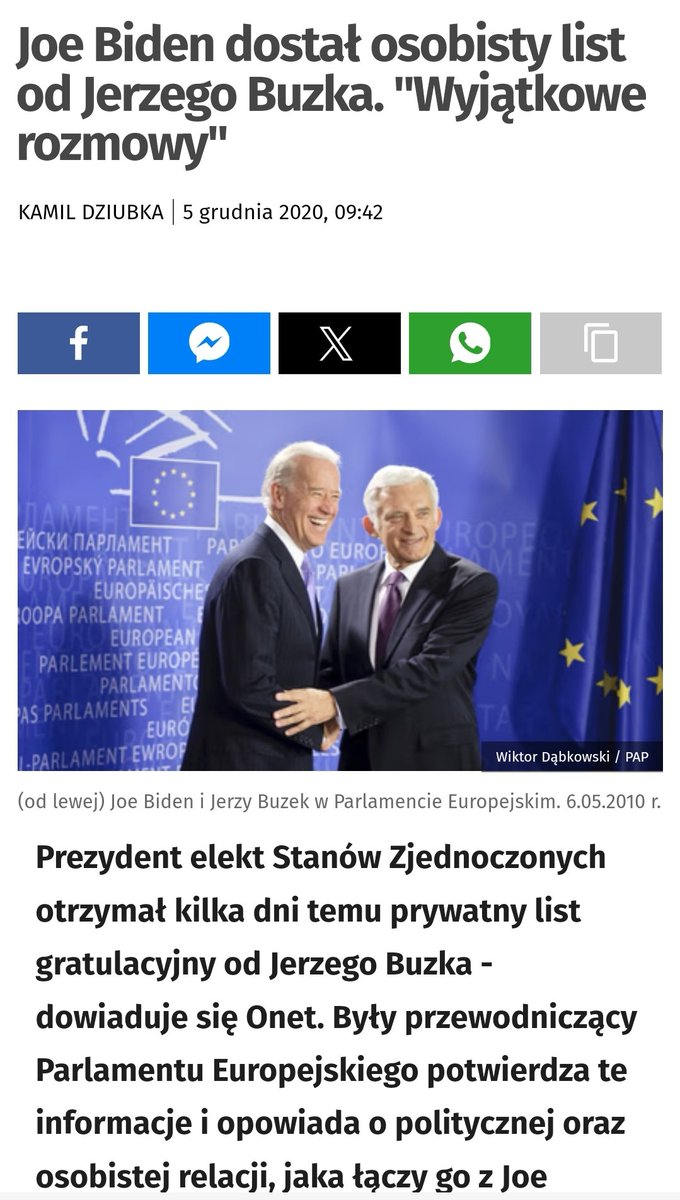 - Jerzy Buzek może nie wystartować do PE - nieoficjalnie, ale z dwóch źródeł i z Polski i z Brukseli. Taka sytuacja to złoty los dla @bbudka. Od siebie dodam gorzko,że następców tego formatu niestety już nie mamy. Buzek przecierał szlaki jako szef PE I pierwszy zdobył zaufanie