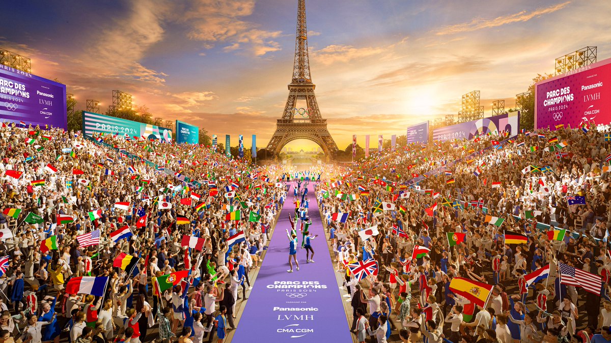 Paris2024's tweet photo. Célébrez les héros des Jeux de Paris 2024 🎉
Rendez-vous au Parc des Champions pour communier avec les athlètes médaillés du 29 juillet au 10 août ! Le Trocadéro se transforme en écrin exceptionnel pour vivre les temps forts des Jeux de Paris 2024, au coeur de la ville.
Au programme : célébration des athlètes, diffusion des grandes finales, shows artistiques inédits. Le Parc des Champions sera accessible à tous, gratuitement !