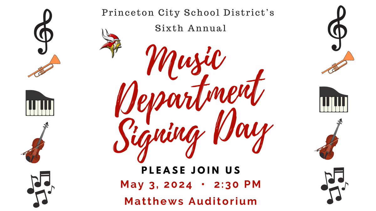 Celebrate all the hard work that students have put into music before they head off to college and continue their careers in music. 

Music Signing Day
May 3, 2024
2:30 PM
Matthews Auditorium