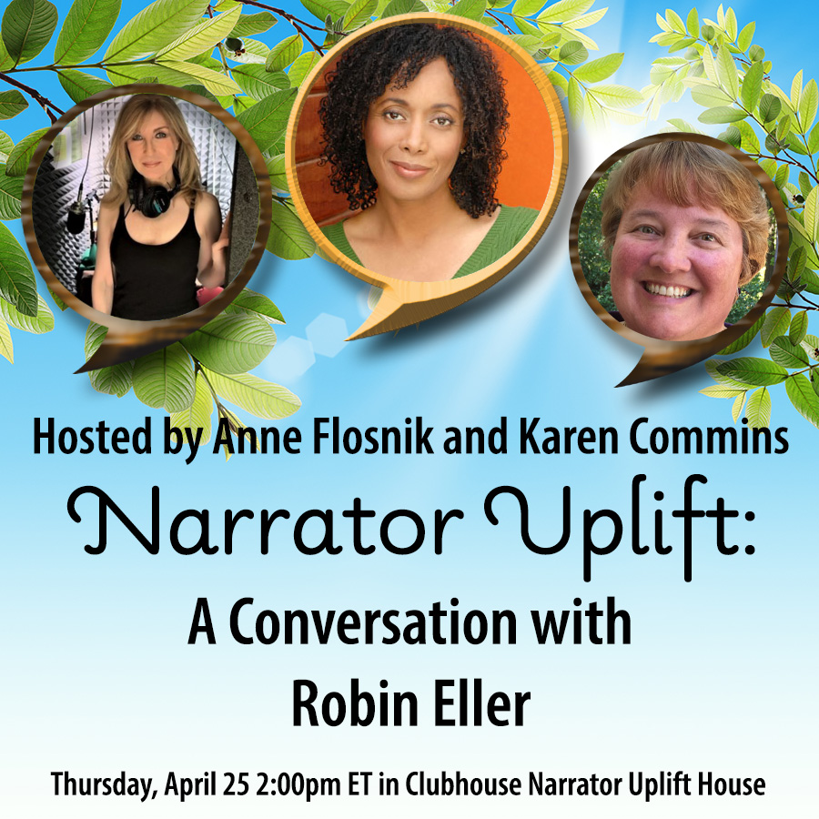 Join me & fab Co-Host @KarenCommins chatting with special guest, lovely @RobinRayEller, award-winning audiobook narrator, in the Narrator Uplift House on @Clubhouse this Thursday April 25th 2pm ET 11am PT 7pm GMT: bit.ly/3Ut6jyI #inspiration #narratoruplift 🥳 🎤 🎧 ⭐️