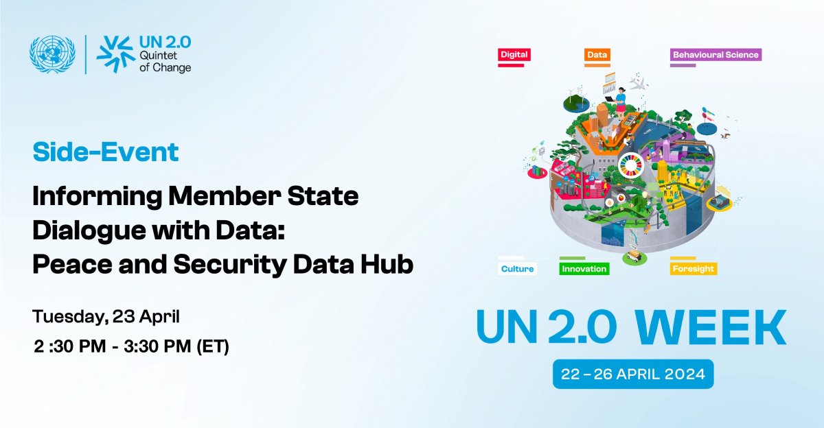 Take advantage of 'Informing Member State Dialogue With Data' with @UN_OICT Chief Information Technology Officer @BMarianoJr during UN 2.0 Week! Happening TODAY at 2:30PM ET! Link to RSVP: events.teams.microsoft.com/event/17bc6142…