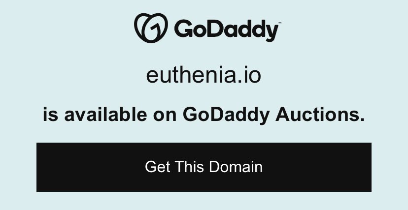 Euthenia(.)io available for sale
List on GoDaddy!

#DomainForSale 
#domainname