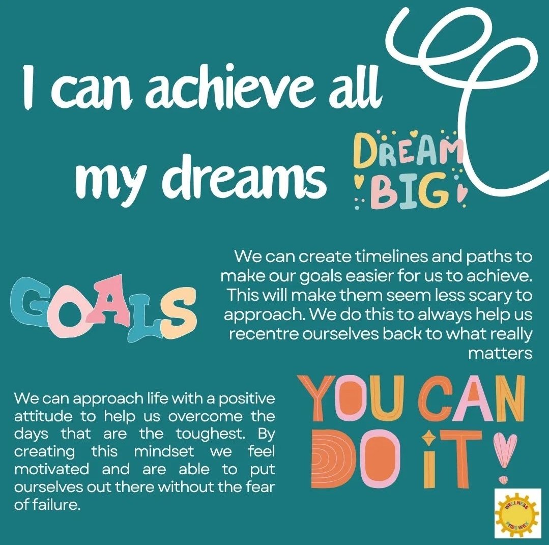 Another line from our new Student Pledge. 
'I can achieve all my dreams.' 
#youareenough