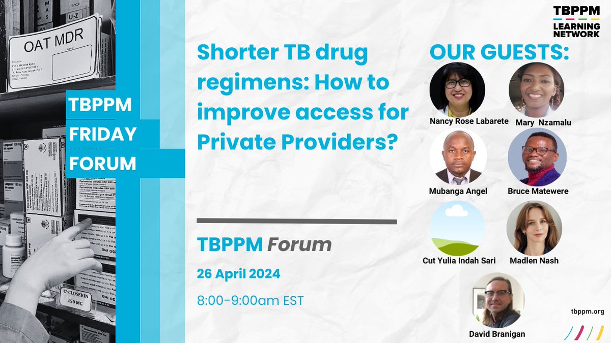 Have you registered yet!? #TBPPMFridayForum 👉tbppm.org/networks/event… We are looking fw to this discussion with private providers, program managers and civil society reps! @TAGTeam_Tweets