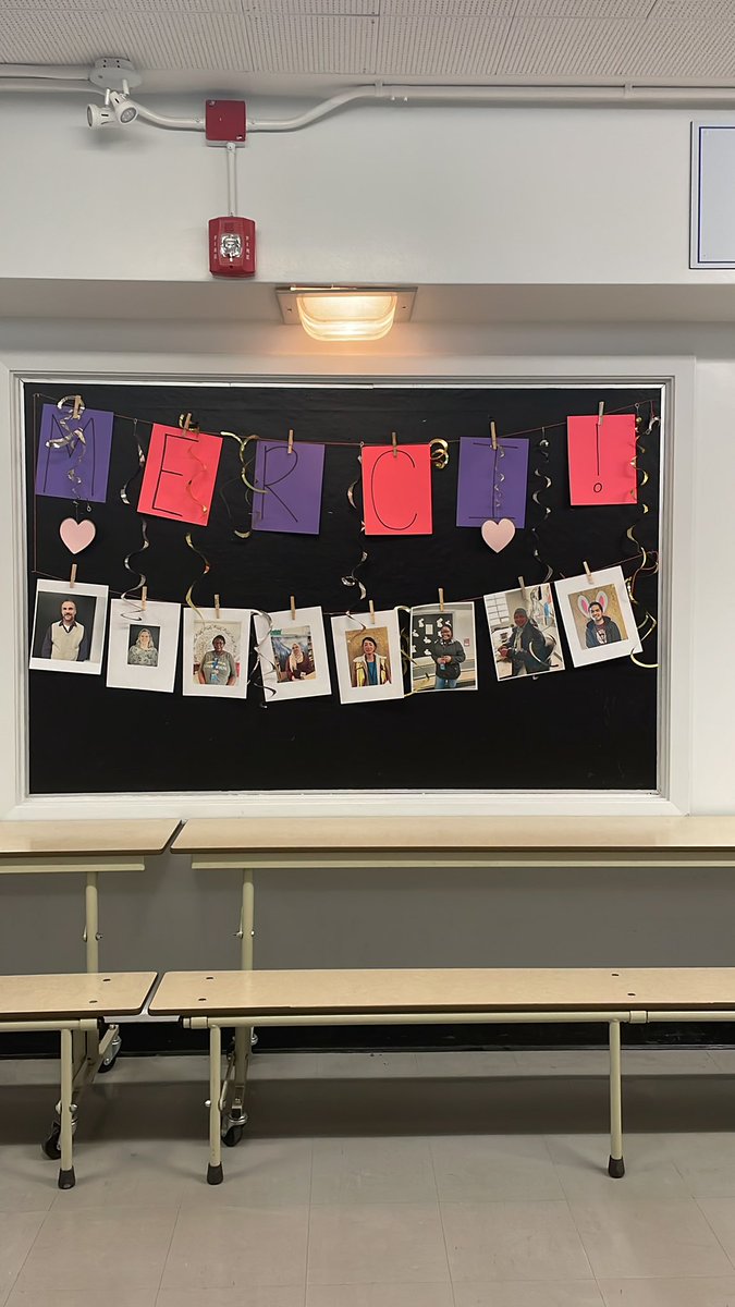 WilliamReid_CBE's tweet photo. Merci Support Staff for all you do! Every student every day. This is our before picture… wait for student messages. #WeAreCBE #CBELanguagePrograms https://t.co/wRMUQTCEvl
