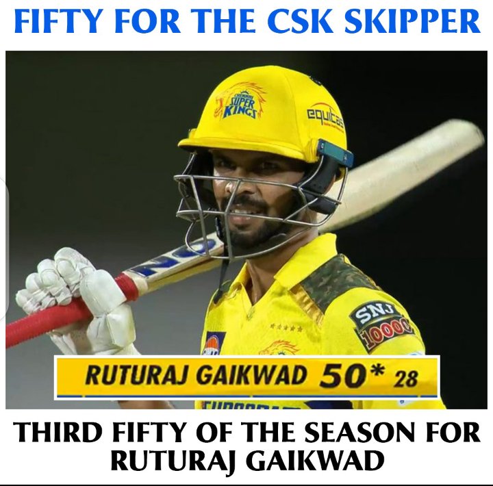 28-Ball fifty for Ruturaj Gaikwad!

Skipper leading from the front.
#IPLonJioCinema 
#IPLinHindi
