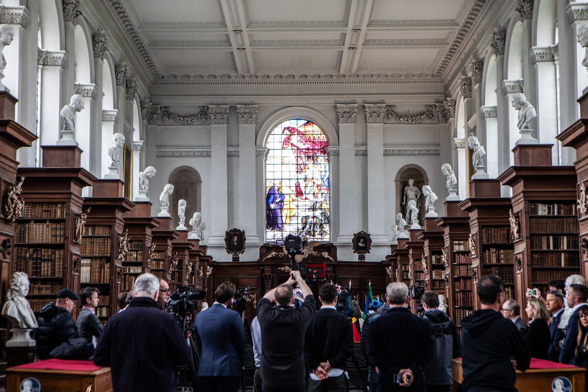 Today, in a ceremony held in the Wren Library at @TrinCollCam, four spears taken by Captain James Cook and Joseph Banks on 29 April 1770 were permanently repatriated to the La Perouse Aboriginal Community.