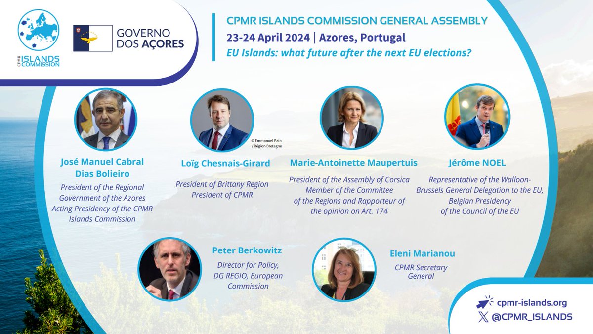 #CPMRIslands2024 | Political Panel Following the next European Parliament election of June 2024, how can we ensure the recognition of the specificities and needs of islands? 🇪🇺 ➡️Follow the exchanges in our live tweeting session!