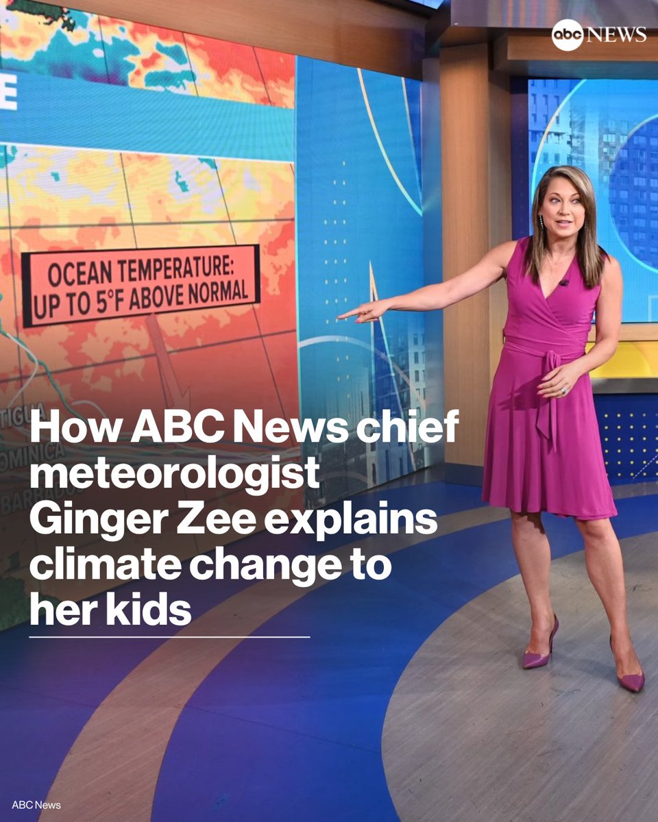 On air, ABC News chief meteorologist Ginger Zee travels the country reporting on the nation's weather and the latest issues in the climate crisis. At home Zee, like parents everywhere, has the task of explaining the crisis to her two young sons. trib.al/h4WL9ia