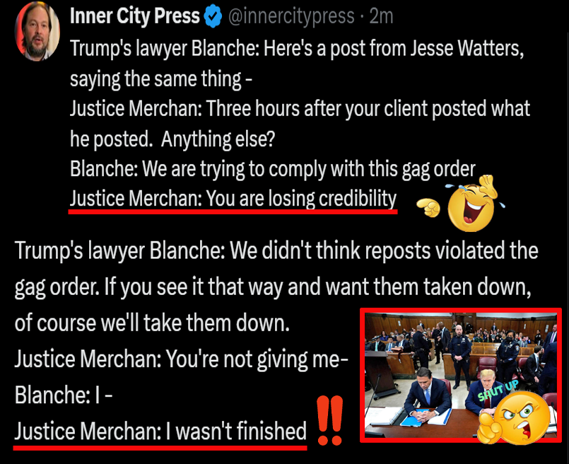 Judge Merchan, 'You are losing credibility...' Judge Merchan, ' I wasn't finished...'