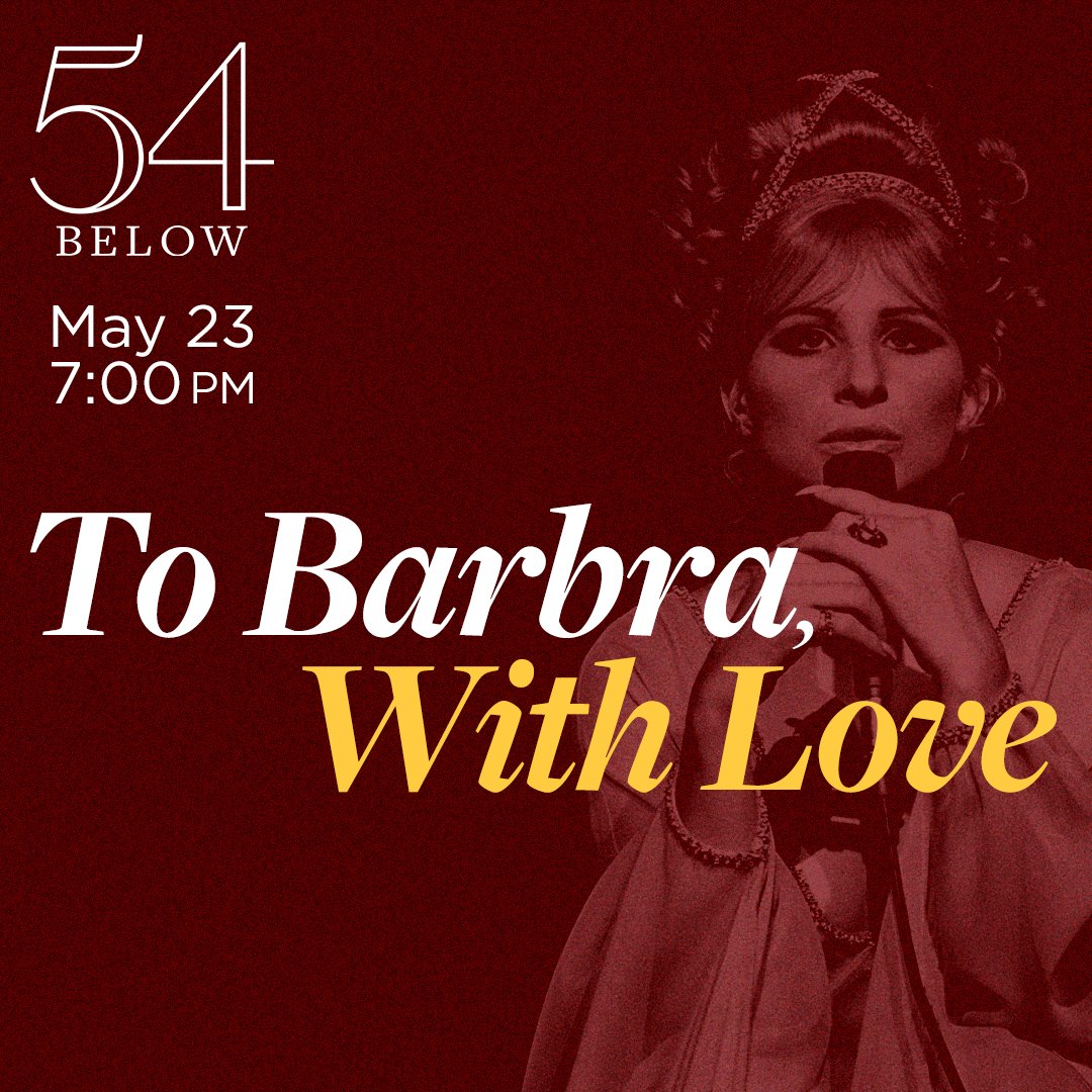 No one's going to rain on our parade as we celebrate the iconic Barbra Streisand! Hear the legend's biggest hits in this love letter to the queen of the stage and screen, celebrating the different moments and 'eras' of her career. 54below.org/ToBarbra