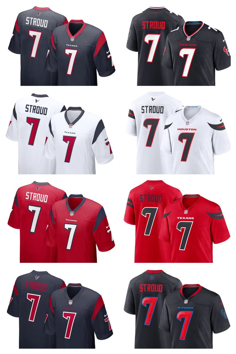 fashion_nfl's tweet photo. Comparing the old and new Texans jerseys. https://t.co/BIPRFpghXG