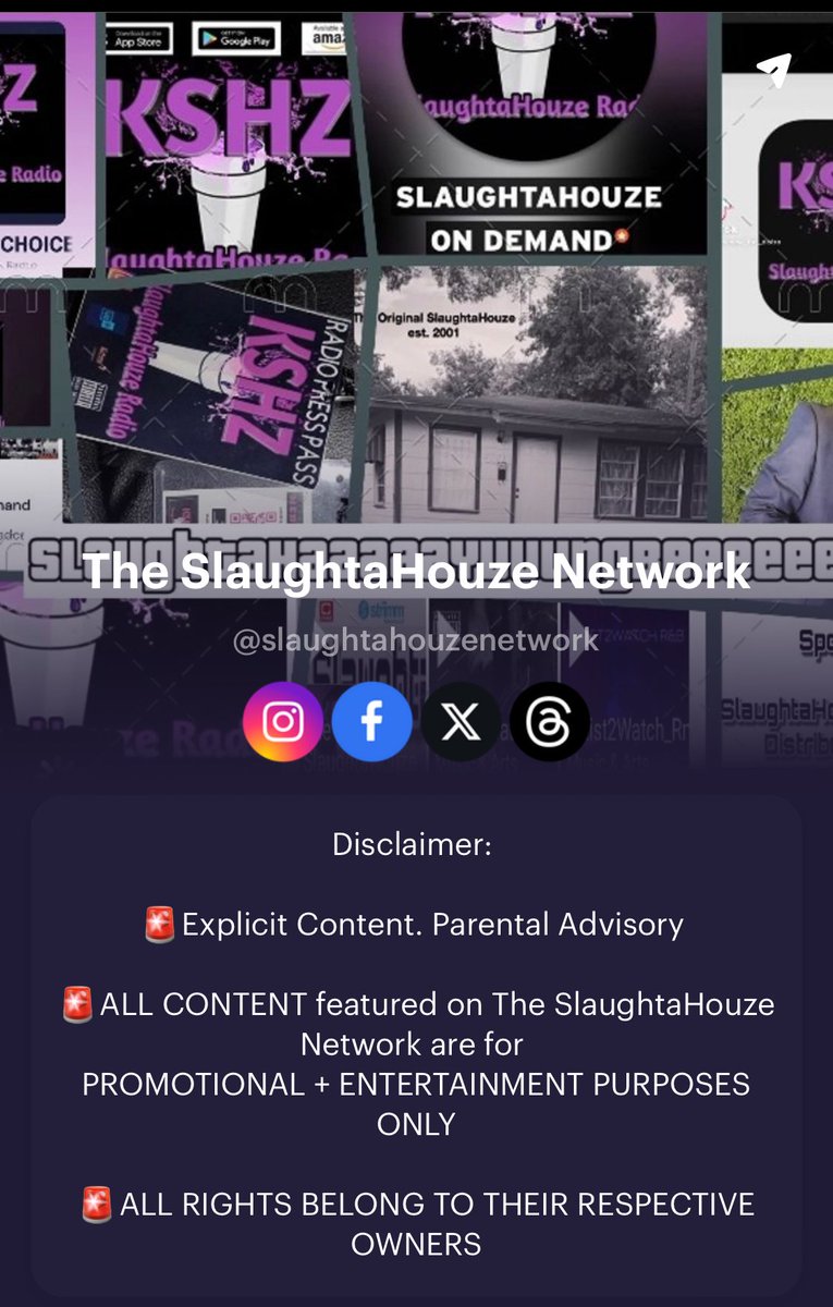 Stream and Enjoy The SlaughtaHouze Network link.me/slaughtahouzen…