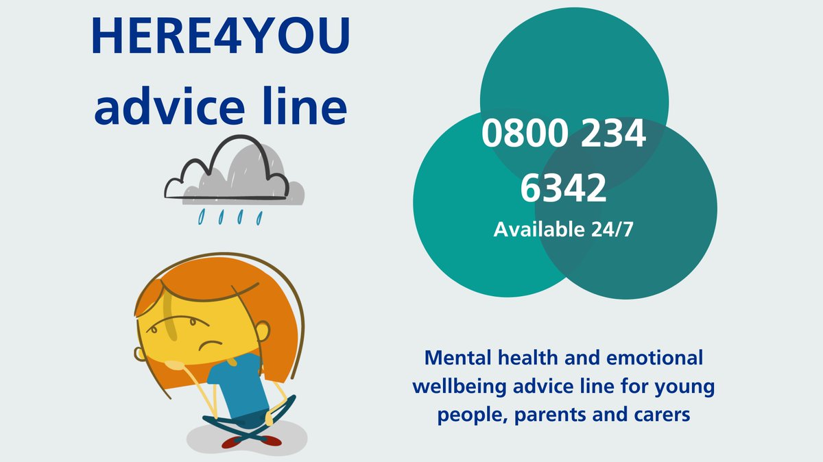 Here4You is our 24/7 advice line available for children, young people and families who are struggling with their mental health. If you need support, call 0800 234 6342 to get free mental health advice today. Learn more at lpft.nhs.uk/young-people/l…. #StressAwarenessMonth