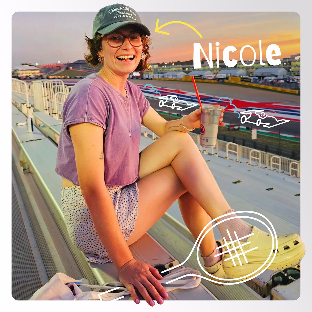 Nicole Alpízar hasn’t decided if she wants to be a professional motorsports driver or a professional tennis player. In the meantime, Relish is ecstatic to have her as a professional Production Manager, overseeing animation production and coordinating a team of creatives. 🎾🏁😀