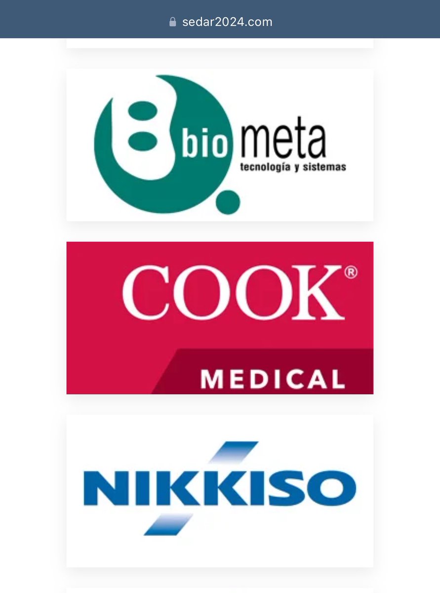 MontesinosSanti's tweet photo. PATROCINADORES #SEDAR2024
#CongresoSEDAR2024 GRACIAS
#Biometa @CookMedical #NIKKISO
@Simulacion_Medi @eiffage @Anes_Con @Eiffage_Energia #werfen #PROVAQUIL
🧶 6️⃣/6️⃣ @DomingoTriado https://t.co/BSS97JvGLI