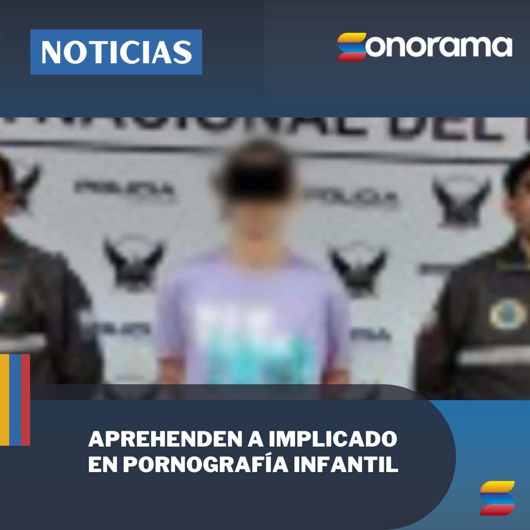 Policía Nacional informó la aprehensión de un ciudadano ecuatoriano involucrado en los presuntos delitos de pornografía con niños y conexión con extorsión. La entidad encontró archivos con material de abuso sexual infantil, tras un allanamiento en Pascuales, Guayaquil.