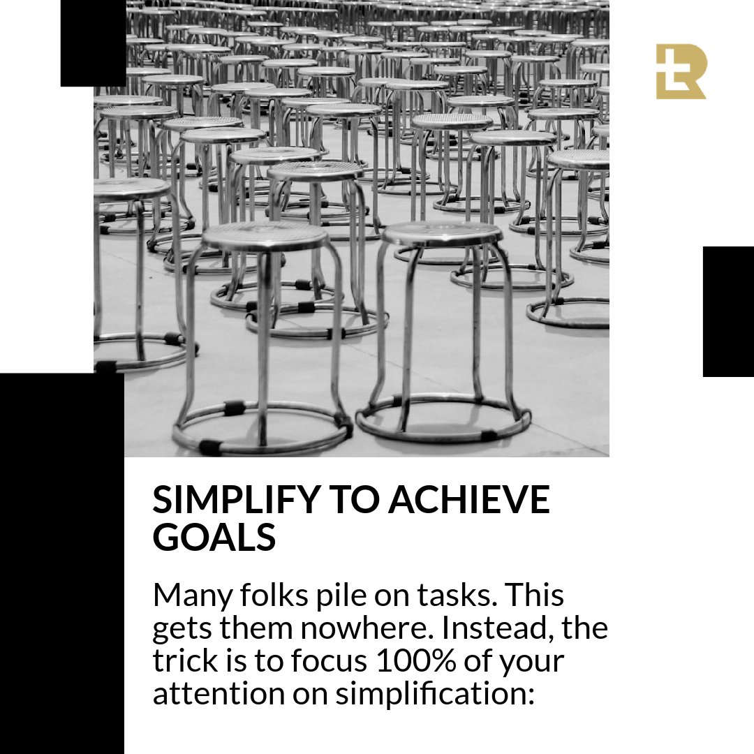 🎯 Declutter your to-do list. ✂️ Cut out non-essential tasks. 🔄 Automate what you can. Simplifying isn't just neat; it's a strategic move to hit your targets faster and easier! 🚀 Click the link to learn more about streamlining success. #SimplifyYourLife #GoalSetting