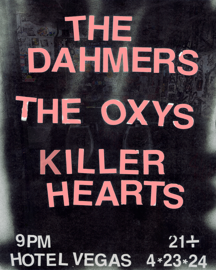 ⌾⌾ TONIGHT ⌾⌾ 💥 A SHOCKING TRIPLE FEATURE 💥 ☆ ☆ inside on the grandstand Doors at 9pm 10pm - Killer Hearts 11pm - The Oxys 12am - The Dahmers Presale tix: link.dice.fm/TheDahmers 💵 or cash at the door ___________ 21+ only 👀