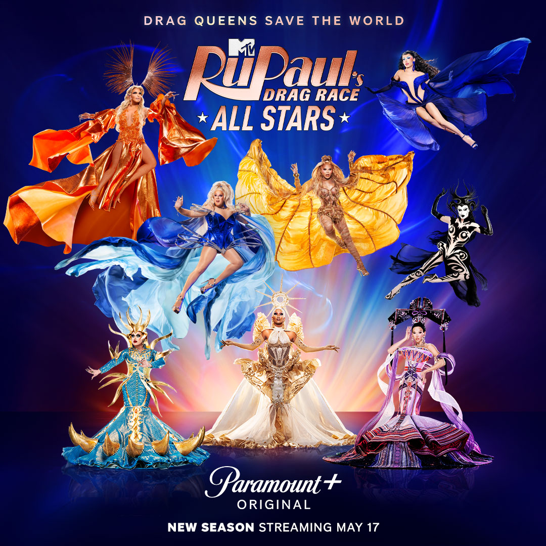 Drag queens save the world! 💫 8 iconic queens return to #AllStars9 streaming FRI MAY 17 on @paramountplus! 👑