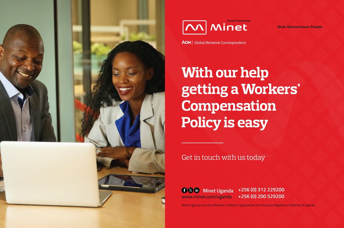 Protect your employees from injury or illness that occur at work with a Workers’ Compensation Policy.#MinetUganda #MedicalInsurance
