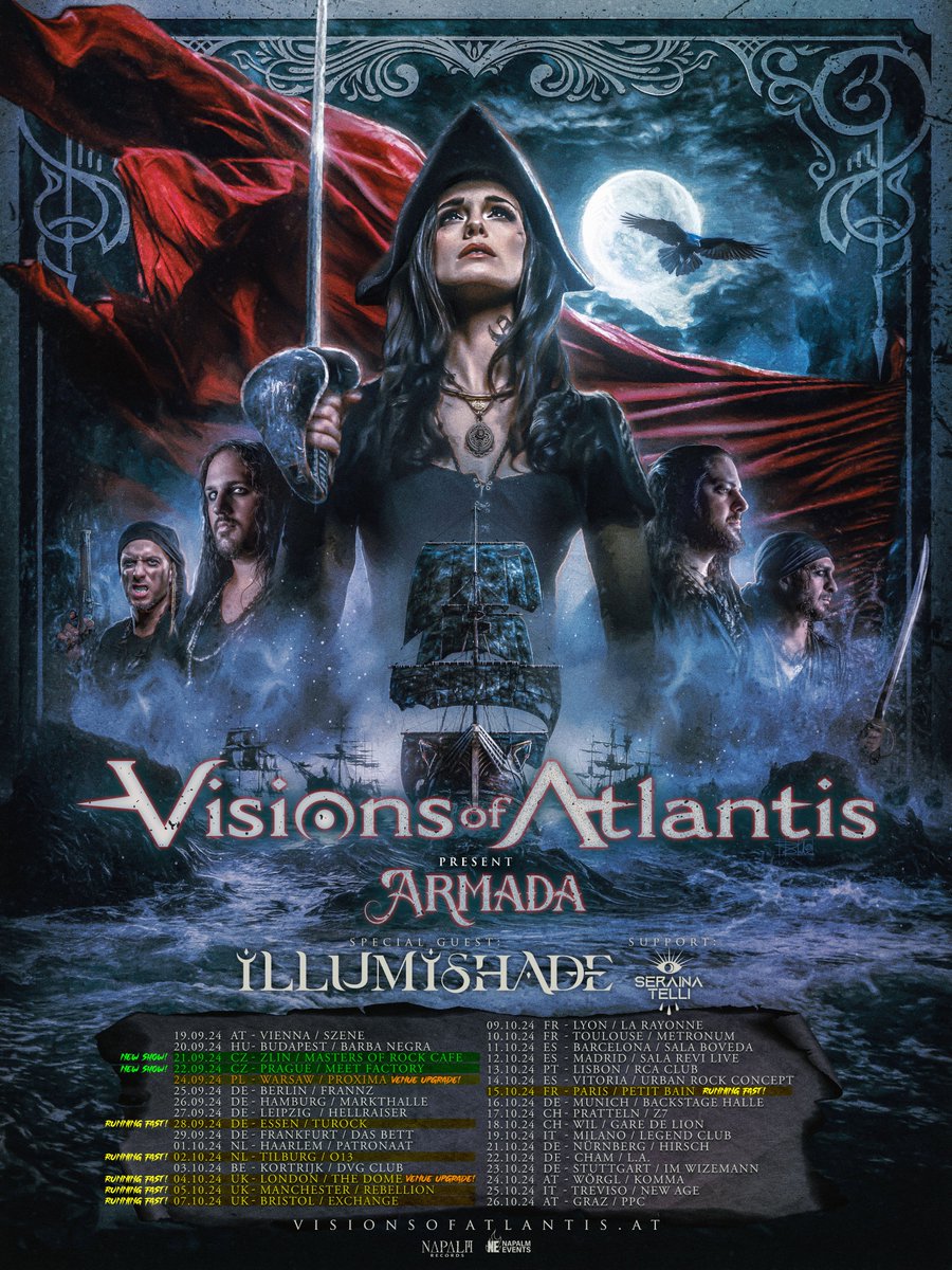 The Pirates of VISIONS OF ATLANTIS are returning to Europe! 🏴‍☠️

Secure your tickets at visionsofatlantis.at and prepare to set sail on this epic quest.