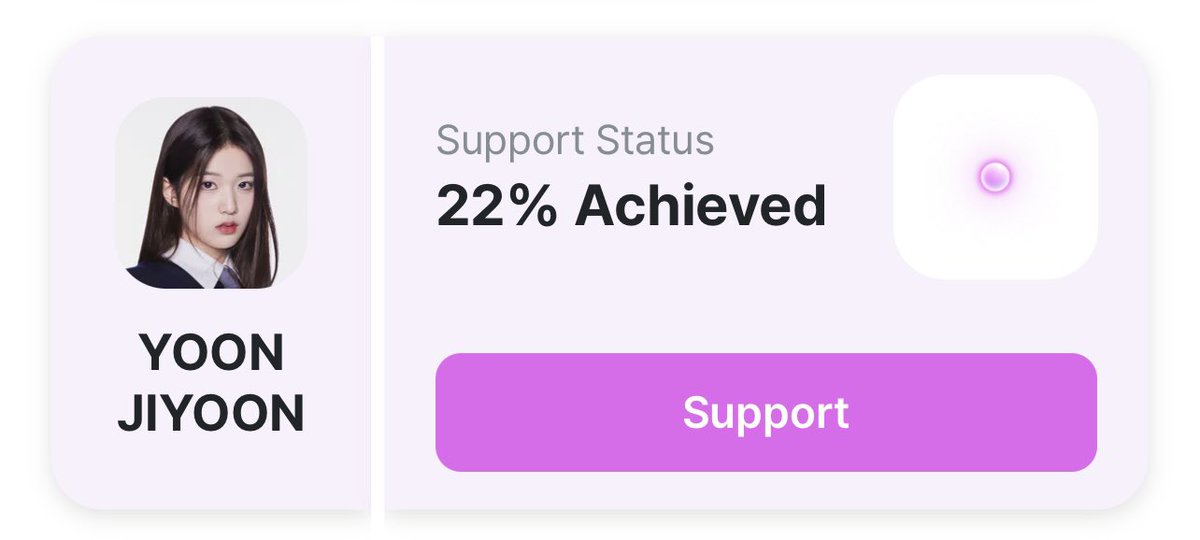 [📢] Jiyoon received 22% for the current Metalball Support Event and is therefore STILL 12th place.

Yoomidan we need Jiyoon to be under the Top8 and reach 100% to get her this ad!

#YOONJIYOON #윤지윤   #ILAND2 #아이랜드2