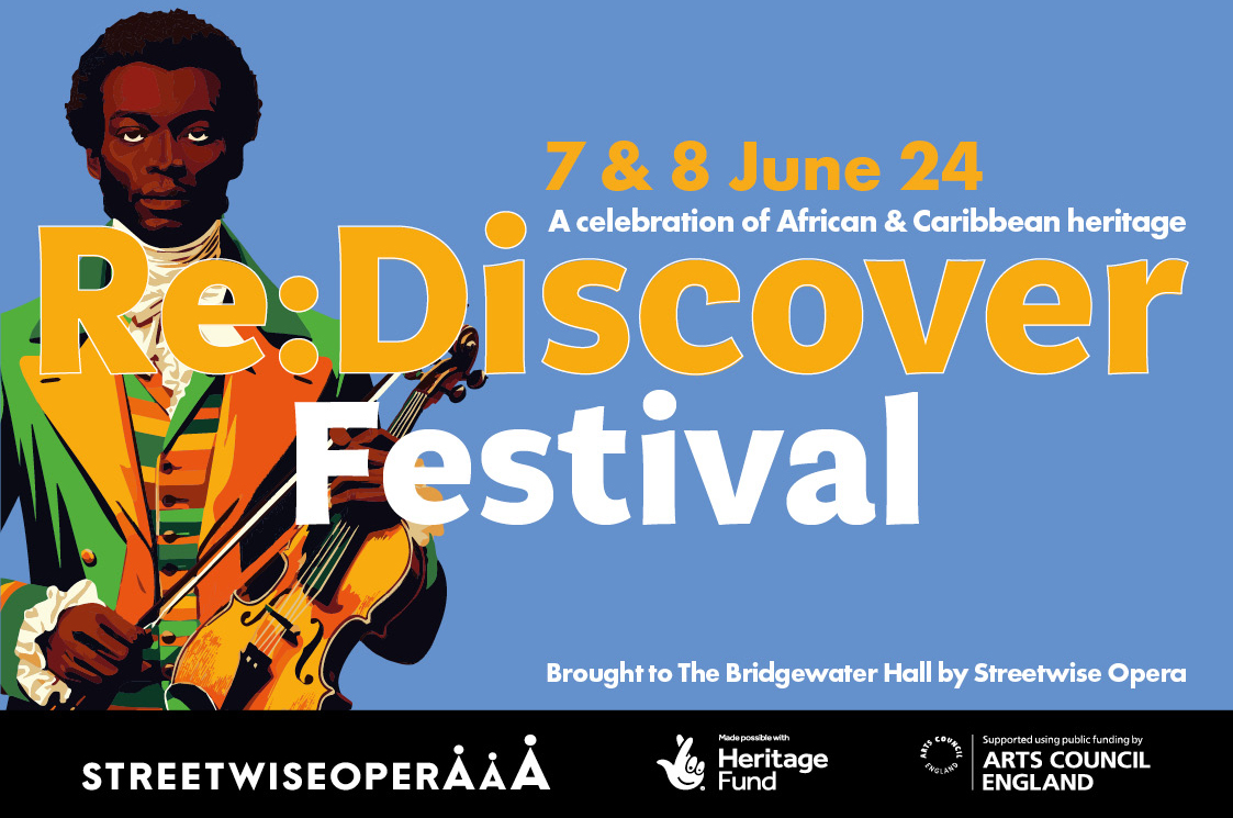 Re:Discover Festival with @StreetwiseOpera takes place 7 & 8 June, a celebration of African & Caribbean heritage told through the voices of people with lived experience of homelessness, featuring performances, workshops & interactive concerts. Tickets // bridgewater-hall.co.uk/series/redisco…