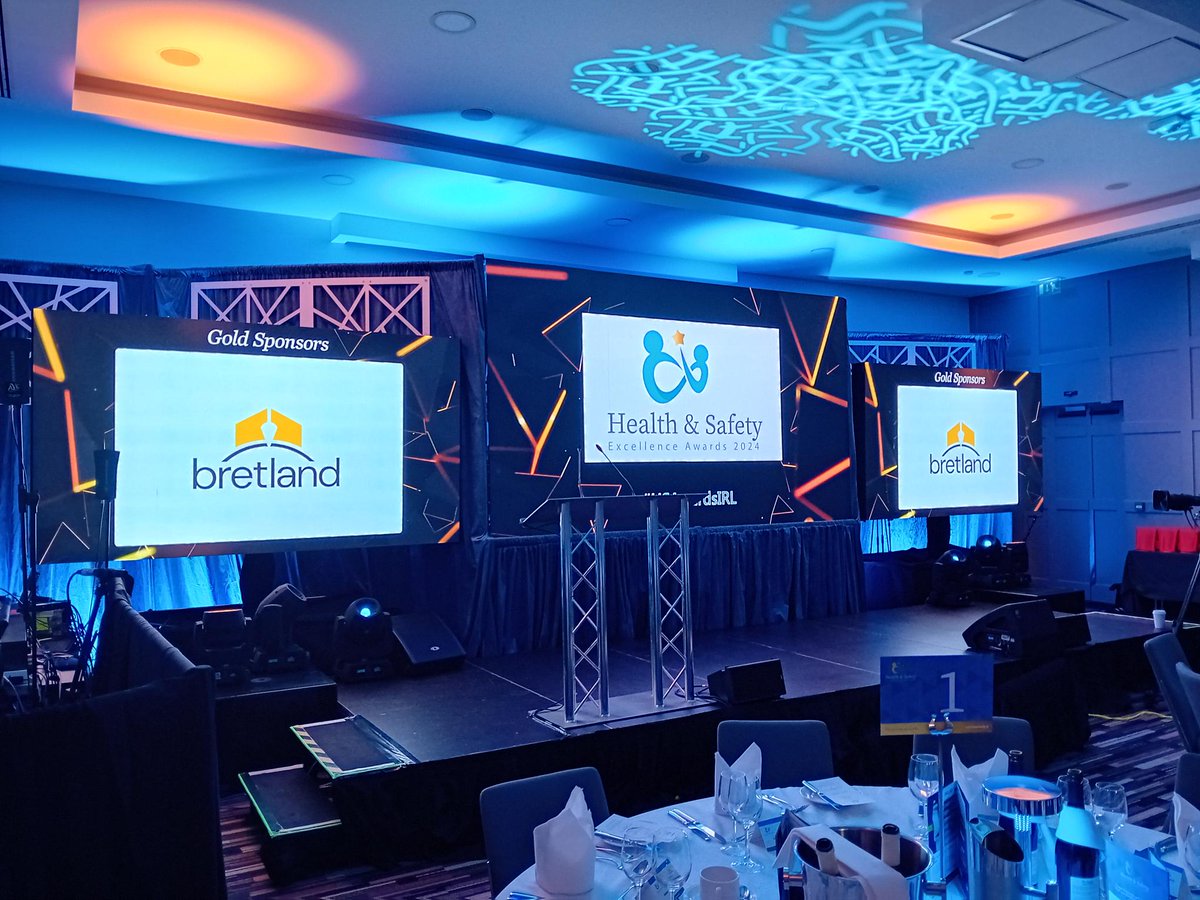 We are delighted to announce that we won two awards at this year’s @HSAwardsIRL 
Last Thursday, Bretland attended the Health & Safety Excellence Awards where we brought home two awards:
Health & Safety Team of the Year - SME
Health & Safety Excellence Award - Utility & Services