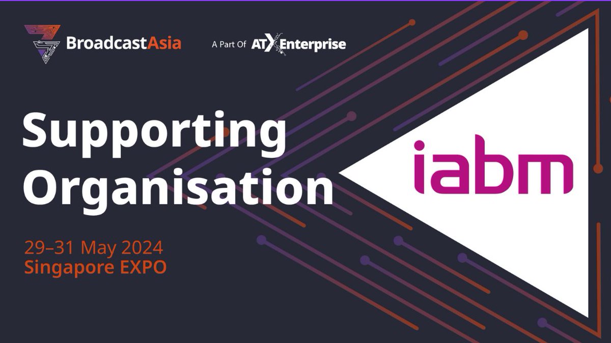 Join ATxSG 2024 Asia’s flagship tech event where technology intersects with society and the digital economy, taking place 29 - 31 May 2024 in Singapore. IABM Members can enjoy a 20% discount on Paid Registrations. Use promo code: IABM20 Learn more: ow.ly/zMSt50Rm1Xz