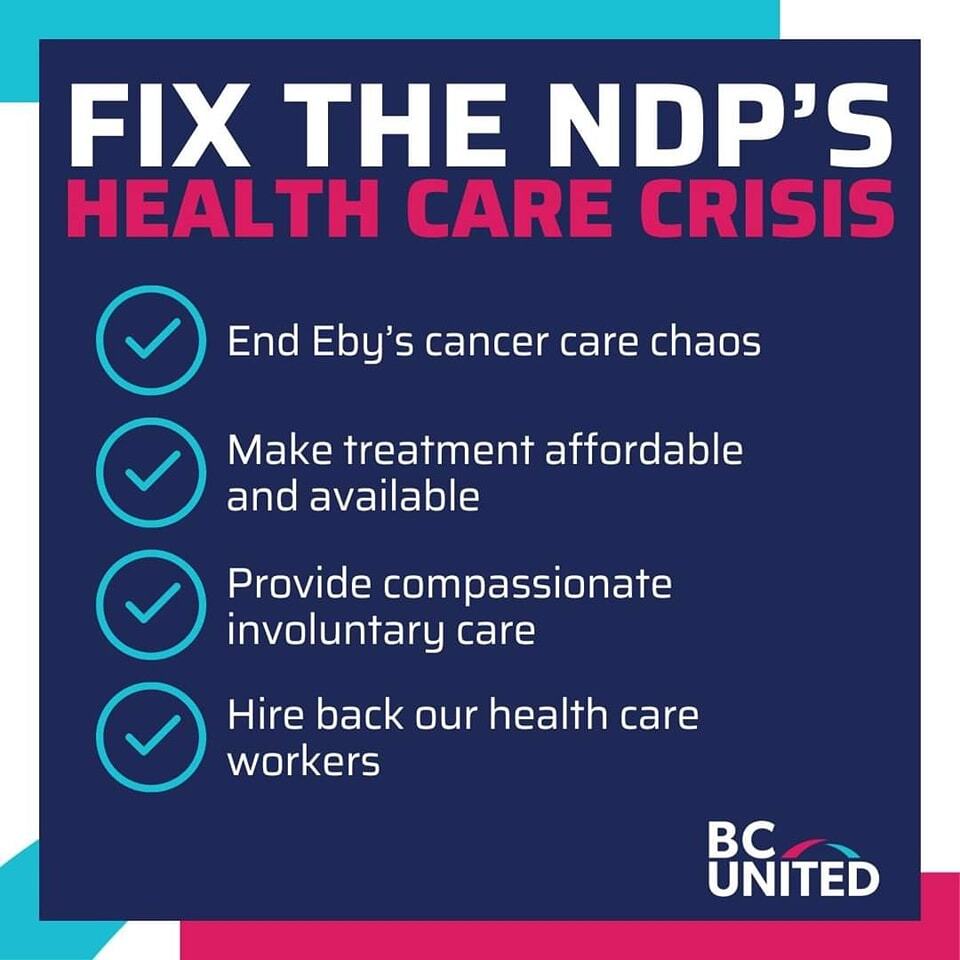 The BC NDP have taken our healthcare system from being the envy of other jurisdictions to being in complete crisis. The real leadership of Kevin Falcon and the @votebcunited  team we can reverse the damage and restore our healthcare system. #bcpoli #unitedwewillfixit #chilliwac…