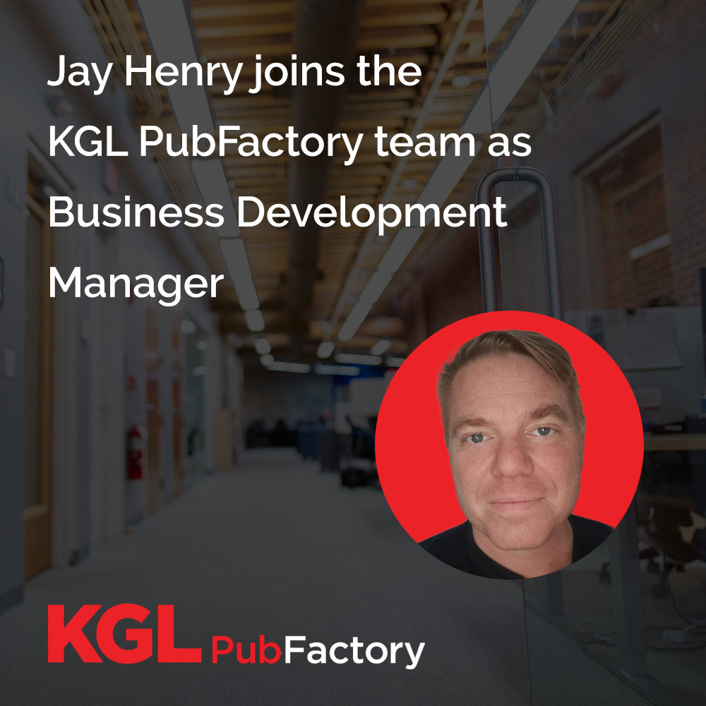 KGL PubFactory is excited to welcome @JayGHenry as Business Development Manager. Jay brings 25 years in #ScholComm to help publishers produce world-class content online, backed by the PubFactory hosting platform and the full support of @KwGlobalLtd. Welcome to the team, Jay!