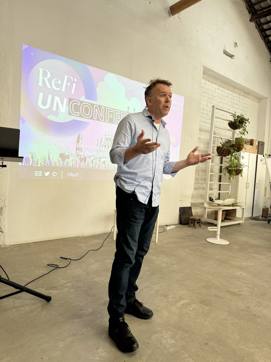 Excited to share more exciting moments from ReFi Unconference Barcelona🌿🤩 Day 2 <a href="/crypto4commons/">Crypto Commons Association</a> <a href="/ReFiBCN/">ReFi Barcelona</a> focused on connecting #web2 and #web3 worlds <a href="/sam_cosmopolite/">Sam</a> &amp; <a href="/patlombardi/">Patricio Lombardi</a> provided their perspectives from the #ESG industry on sustainable finance &amp; biodiversity credits