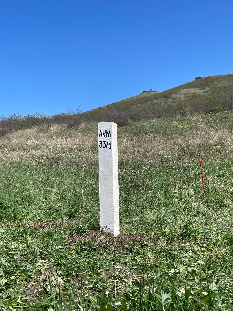 The first border sign  has been  installed in the Tavush-Kazakh section of the Armenia-Azerbaijan state border.