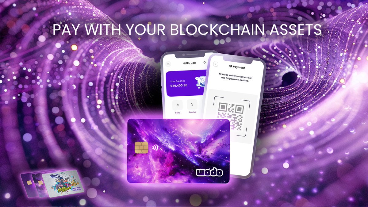 wodoio's tweet photo. 🌟 Payments reinvented with #WodoWallet.  
 
Played, earned, and now time to spend! Soon, you will purchase with your blockchain assets as part of everyday life. 💳🚀 
 
#WodoNetwork #WodoFinance #DeFi #Blockchain #PlayandSpend https://t.co/eYqI4YTtSQ