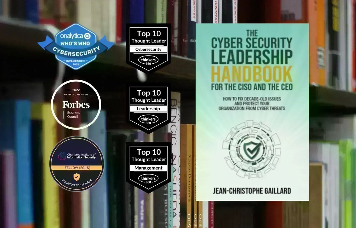 The #CyberSecurity Leadership Handbook for the #CISO and the #CEO A must-have for anyone interested in learning how a comprehensive, integrated approach to #cybersecurity can help organizations build a robust, adaptive defense against #cyberthreats buff.ly/41a574n