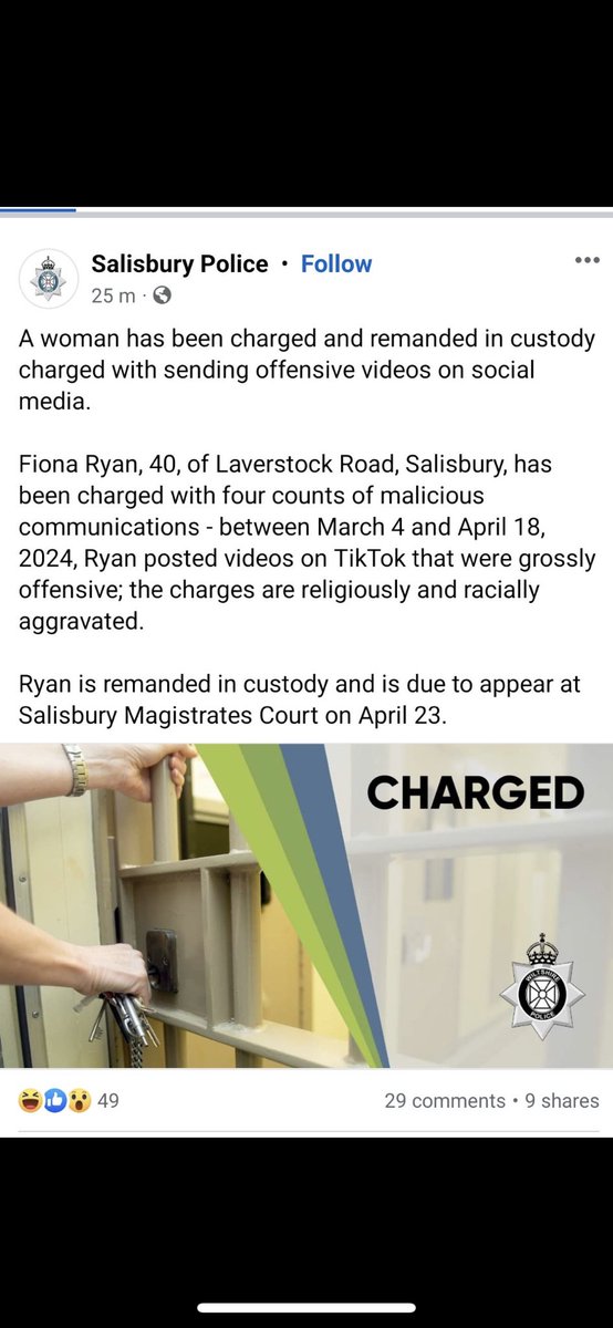 @GnasherJew @TerrorismPolice Please forgive me for barging onto this thread but did you know that the despicable Fiona Ryan of the antisemitic TikToks was arrested and remanded in custody last night? I thought you might be interested. Apologies for derailing your thread about another vile antisemite.