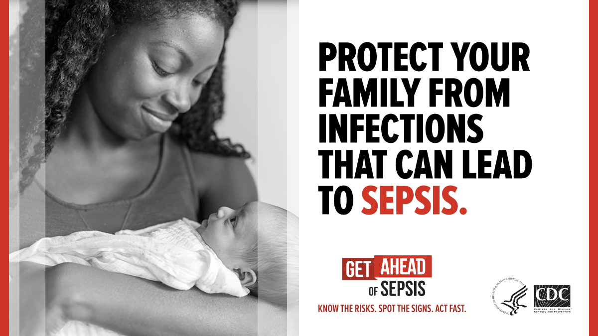 Infections can put you and your loved ones at risk for a life-threatening condition called sepsis. Some people are at higher risk, including children younger than one.

This #PediatricSepsisWeek, know the signs and symptoms of sepsis: bit.ly/3vFjMcS